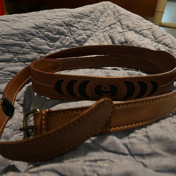 gucci belt, quiet luxury double wrap navy and leather (RARE!!) main image 6
